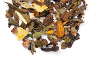 Alternative view of white ayurvedic chai